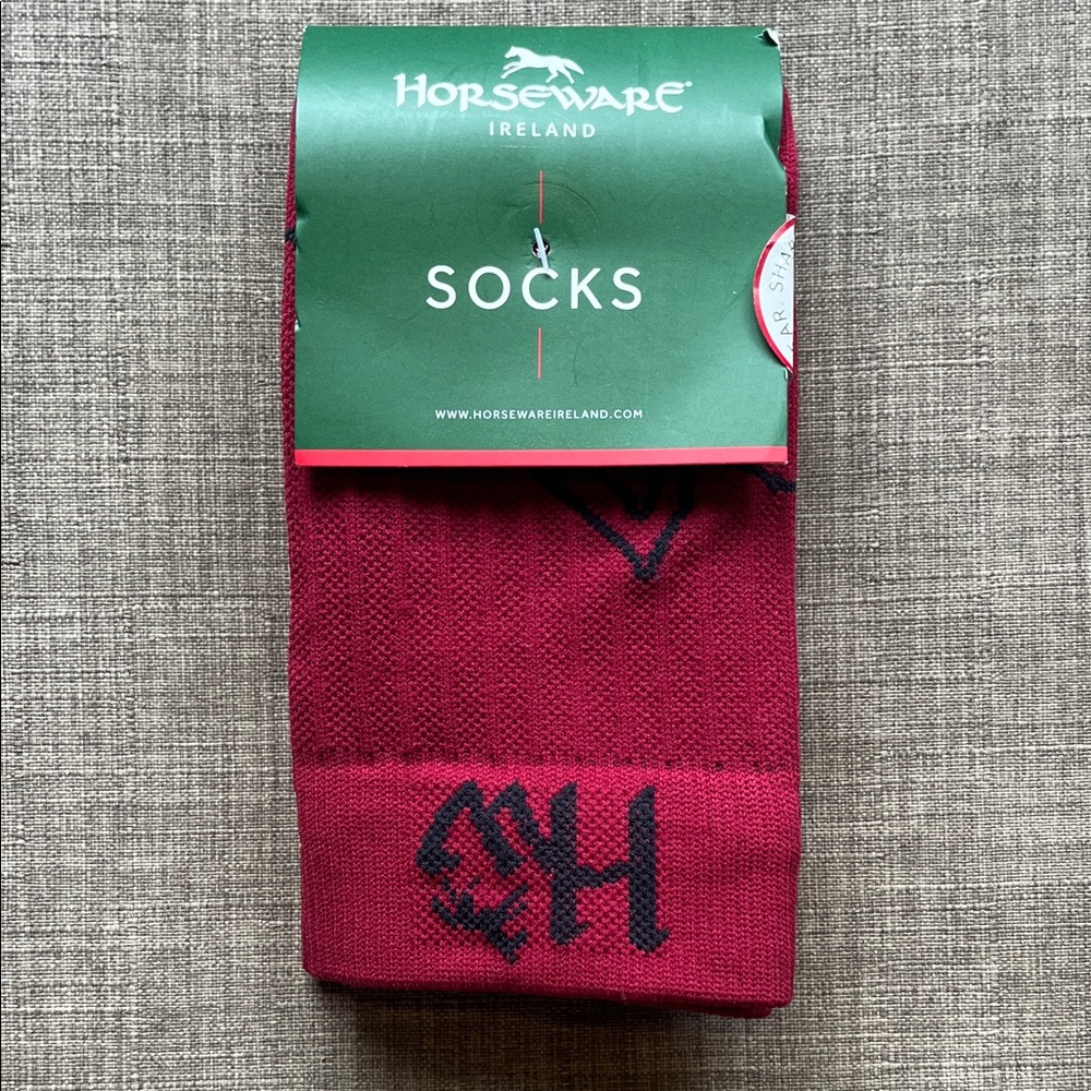 Horseware Equestrian Riding Sport Compression Socks Red NWT